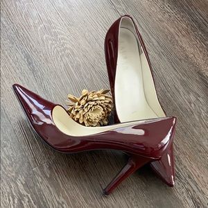 Lauren Burgundy Patent Patent Leather Pumps